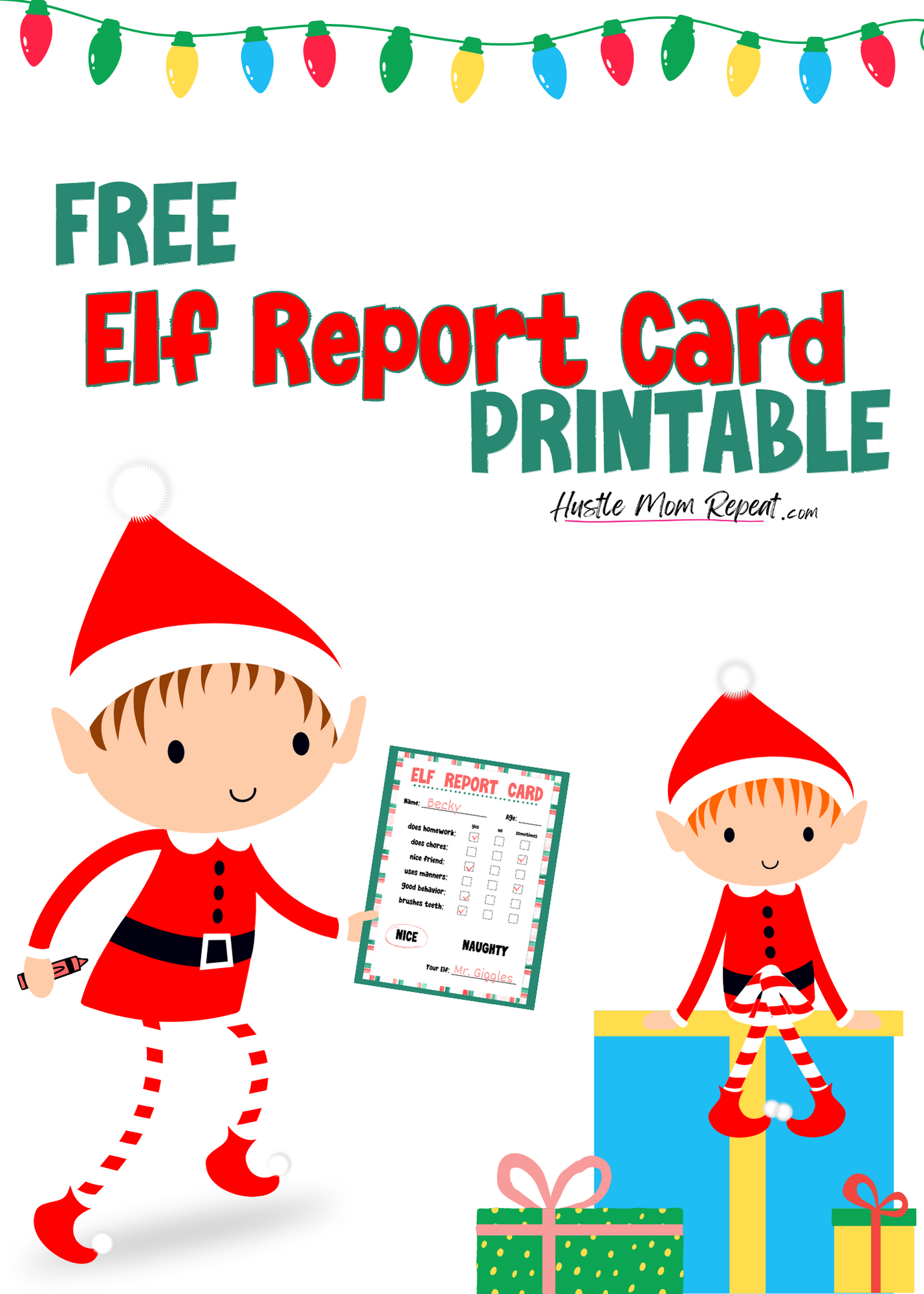free elf on the shelf report card printable | hustle mom repeat